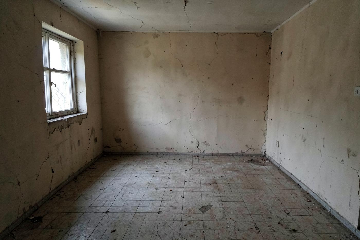 Interior de apartamento antes da remodelação